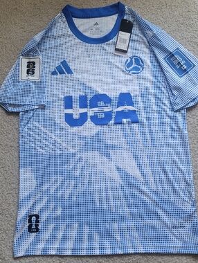 Adidas USA 2026 FIFA World Cup  Soccer Jersey with FIFA Qualifiers  Badge Men M